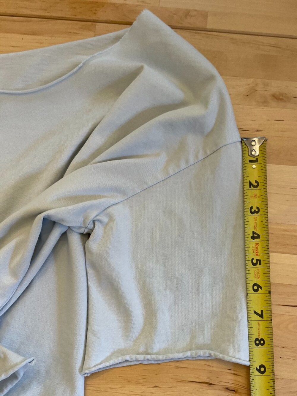 COS Relaxed-Fit Cropped T-Shirt Raw Edges 100% Cotton Scandi Minimalist Boxy Fit - Picture 11 of 12